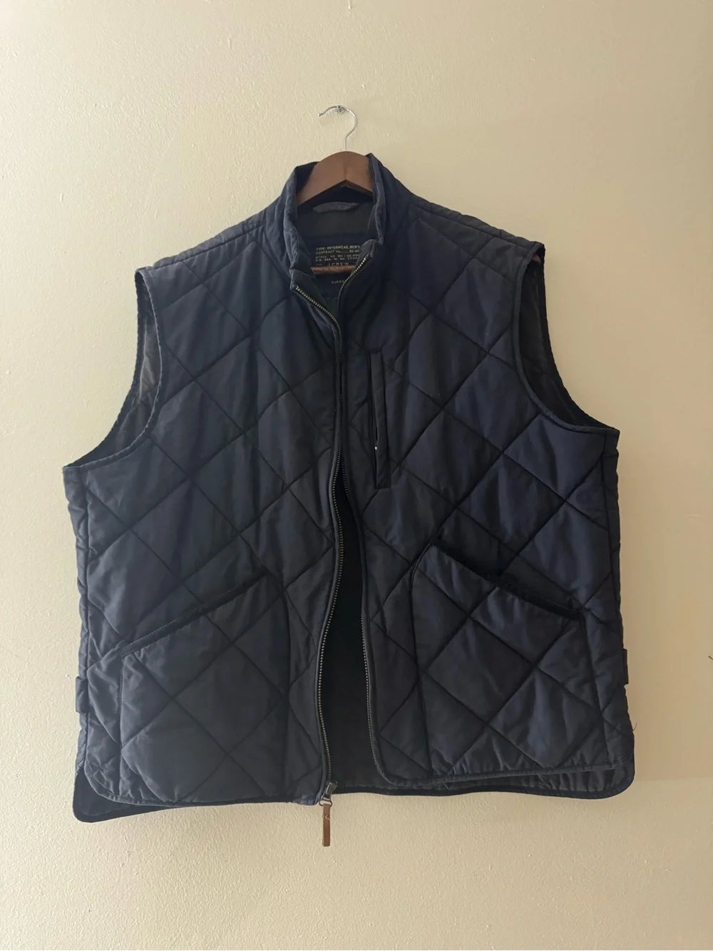 J. Crew Quilted Vest in Navy Blue